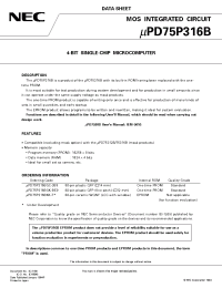 Datasheet UPD75P316B производства NEC